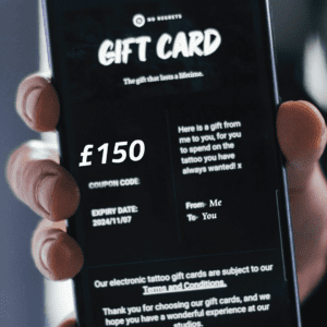 Â£150 Tattoo E-Gift Card