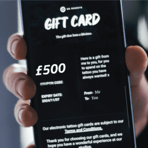 Â£500 Tattoo E-Gift Card